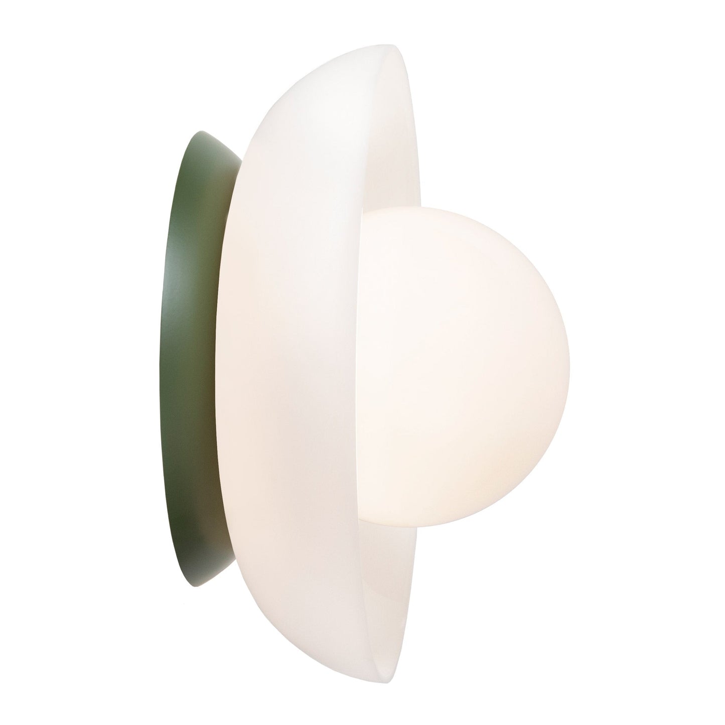 Glass Lexi Large 6" globe shown in Secret Garden Green.