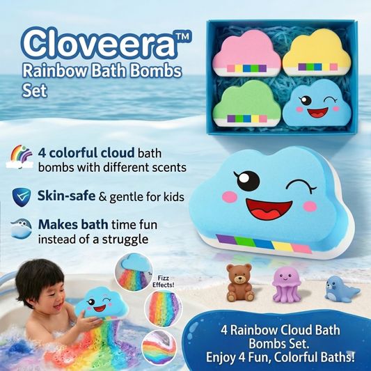 Cloveera™ Cloud Rainbow Bath Bomb Set