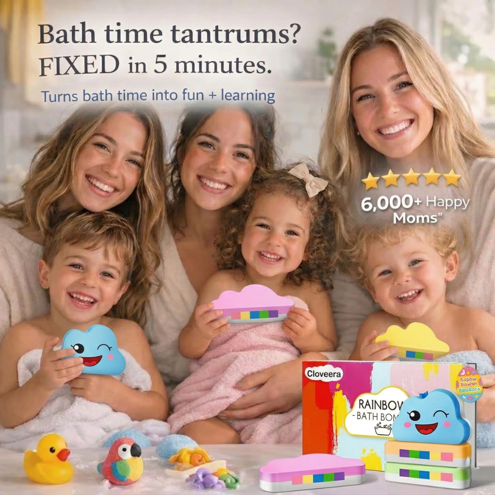 Cloveera™ Cloud Rainbow Bath Bomb Set