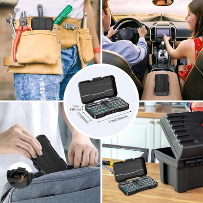 Clovera Ratchet Magnetic Screwdriver Set, 24 in 1 S2 Steel Bits and Head-tail Drive T-Handle