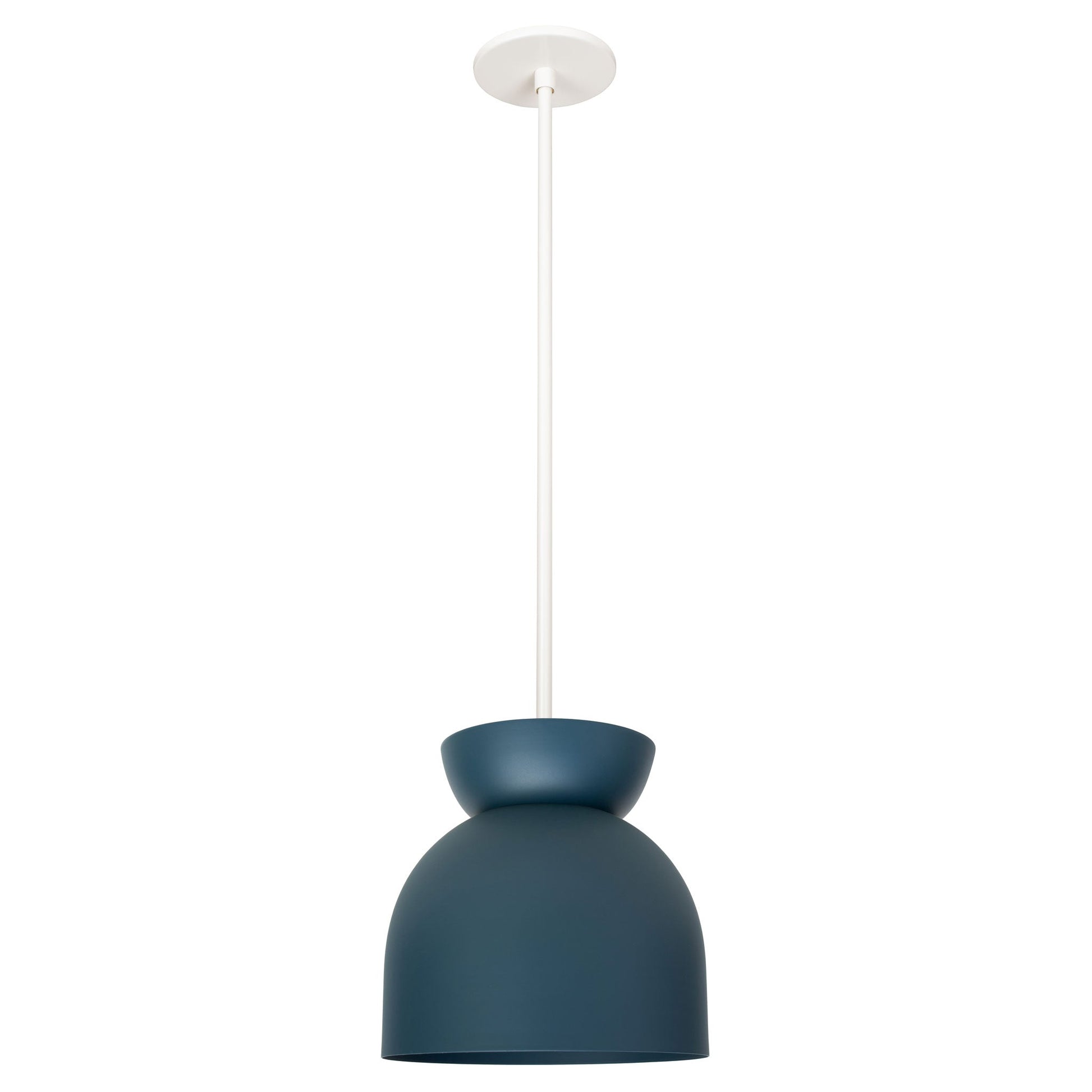 Amélie Luxe 8" Pendant shown in Ocean Blue with White