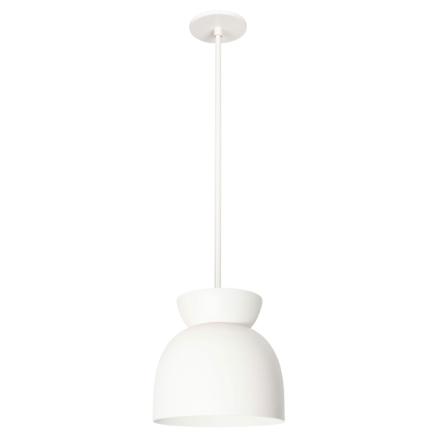 Amélie Luxe 8" Pendant shown in White