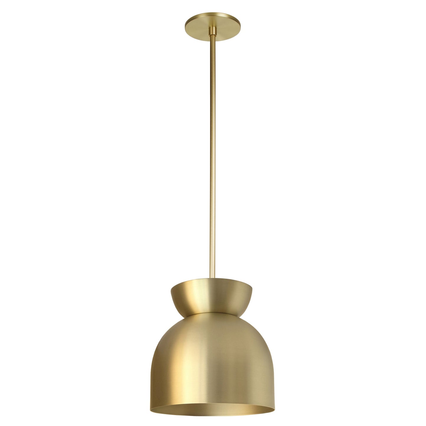 Amélie Luxe 8" Pendant shown in Brass