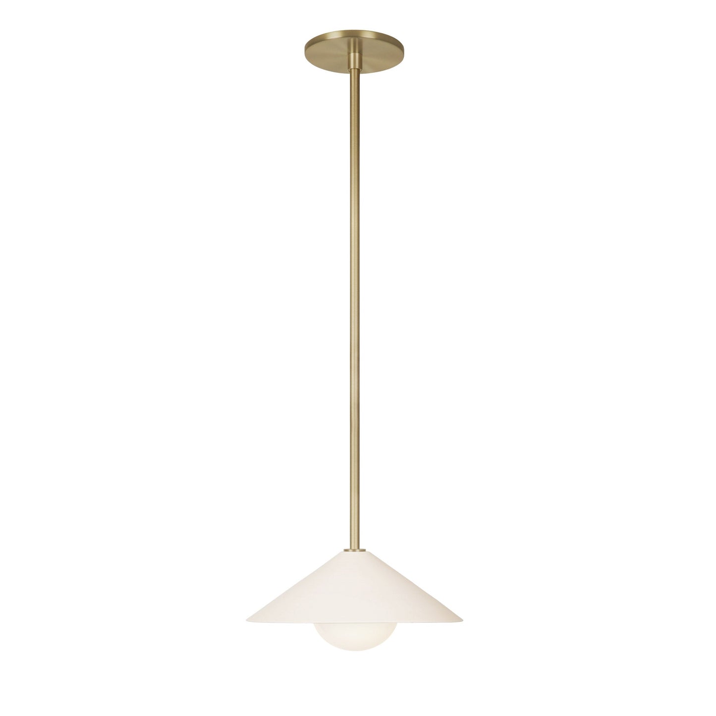 Elvia Pendant shown in Brass