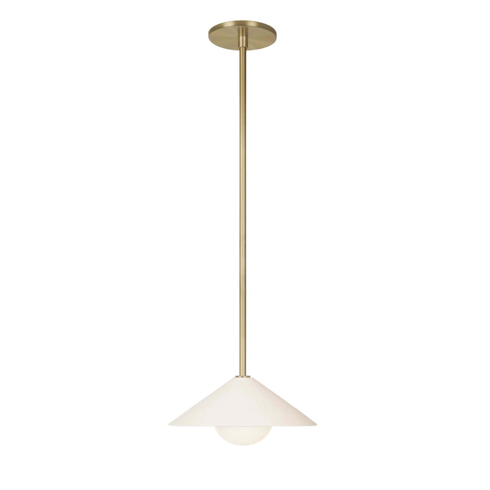 Elvia Pendant shown in Brass