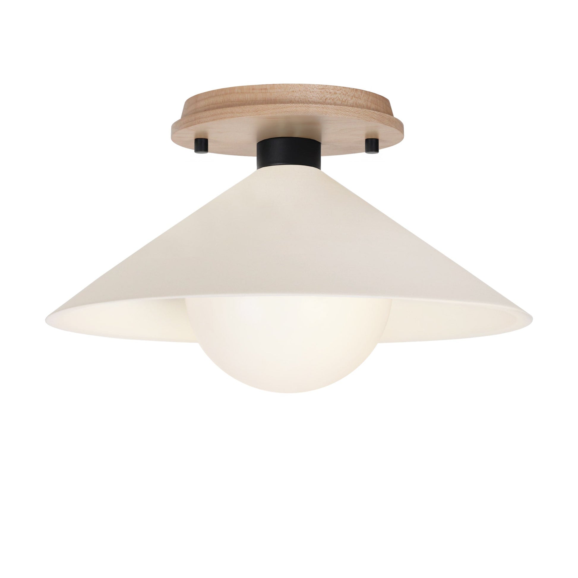 Elvia Surface shown in Matte Black with a Maple Wood canopy