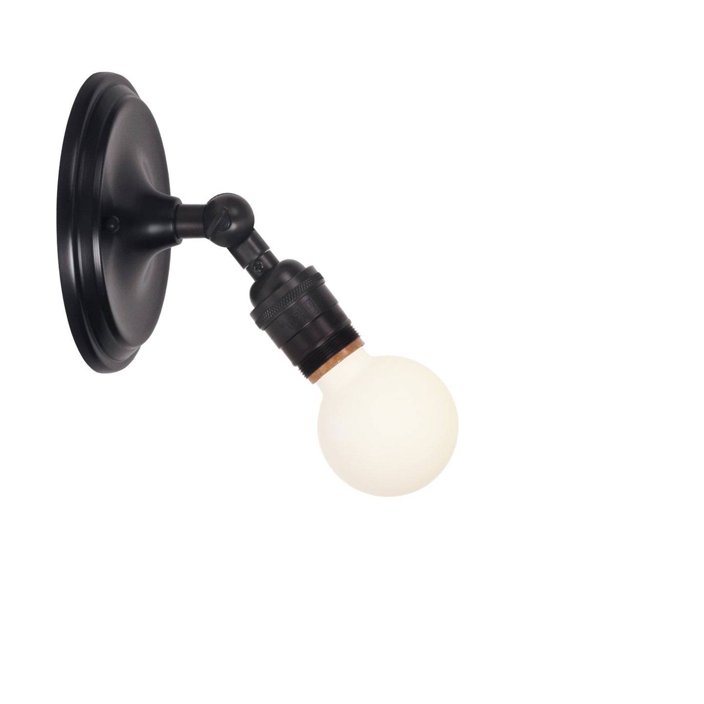 Grace Flush Sconce shown in Graphite Patina with no shade