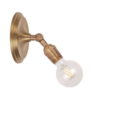 Grace Flush Sconce shown in Heirloom Brass with no shade