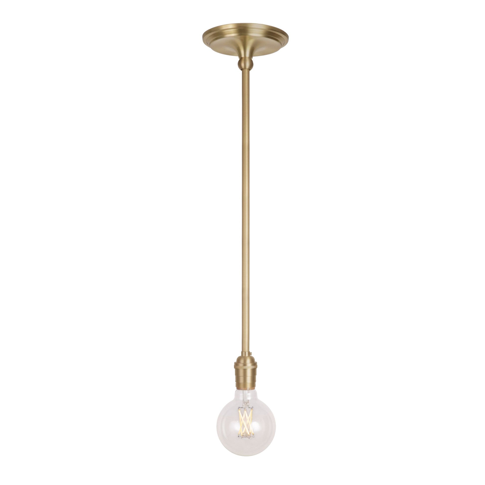 Grace Rod Pendant shown in Brass