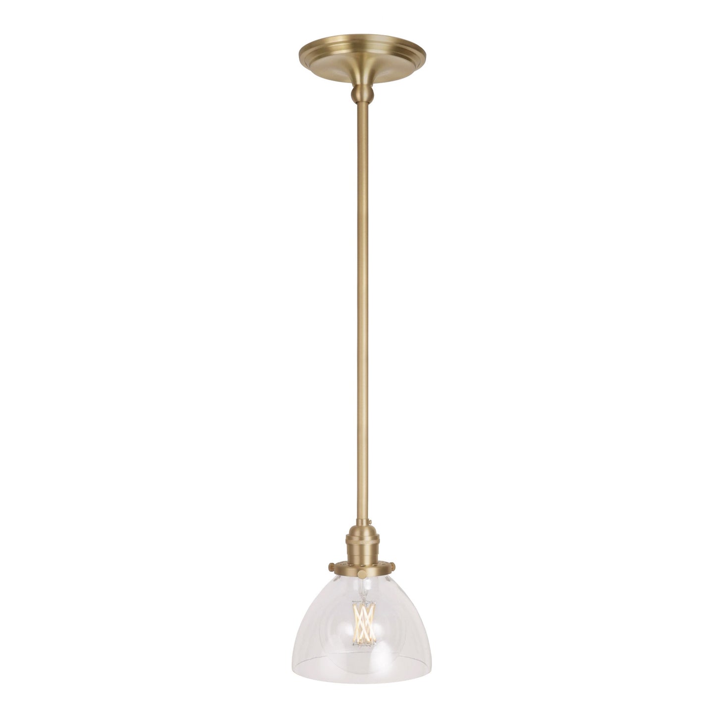 Grace Rod Pendant shown in Brass
