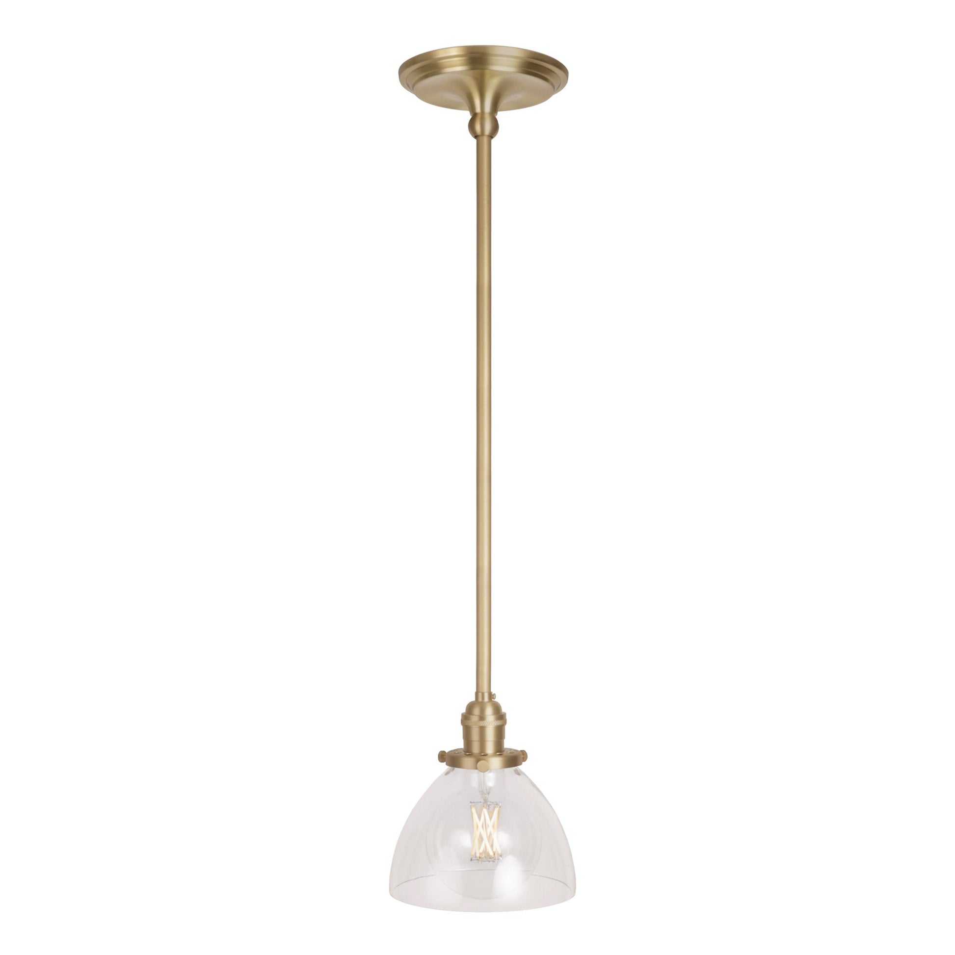 Grace Rod Pendant shown in Brass