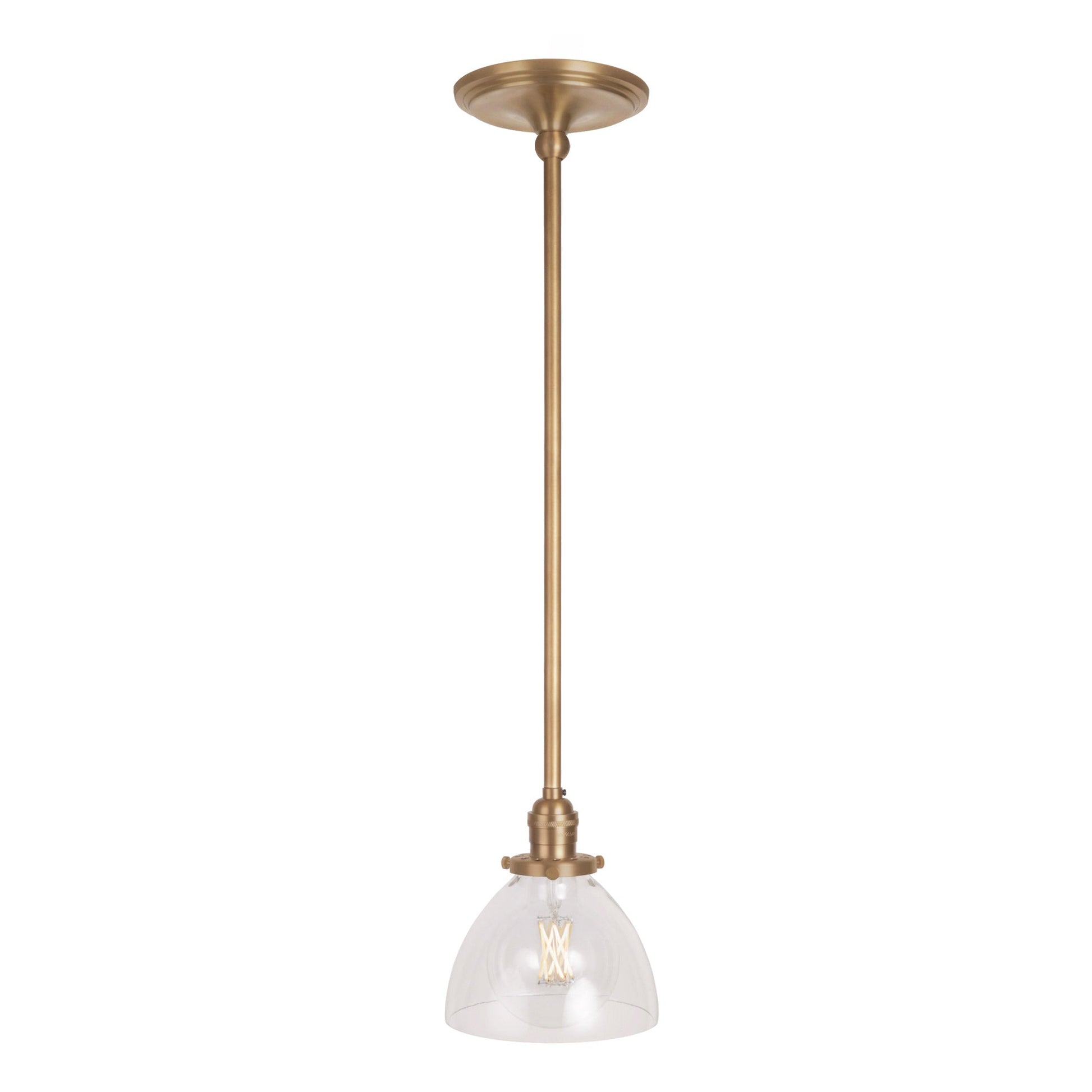 Grace Rod Pendant shown in Heirloom Brass