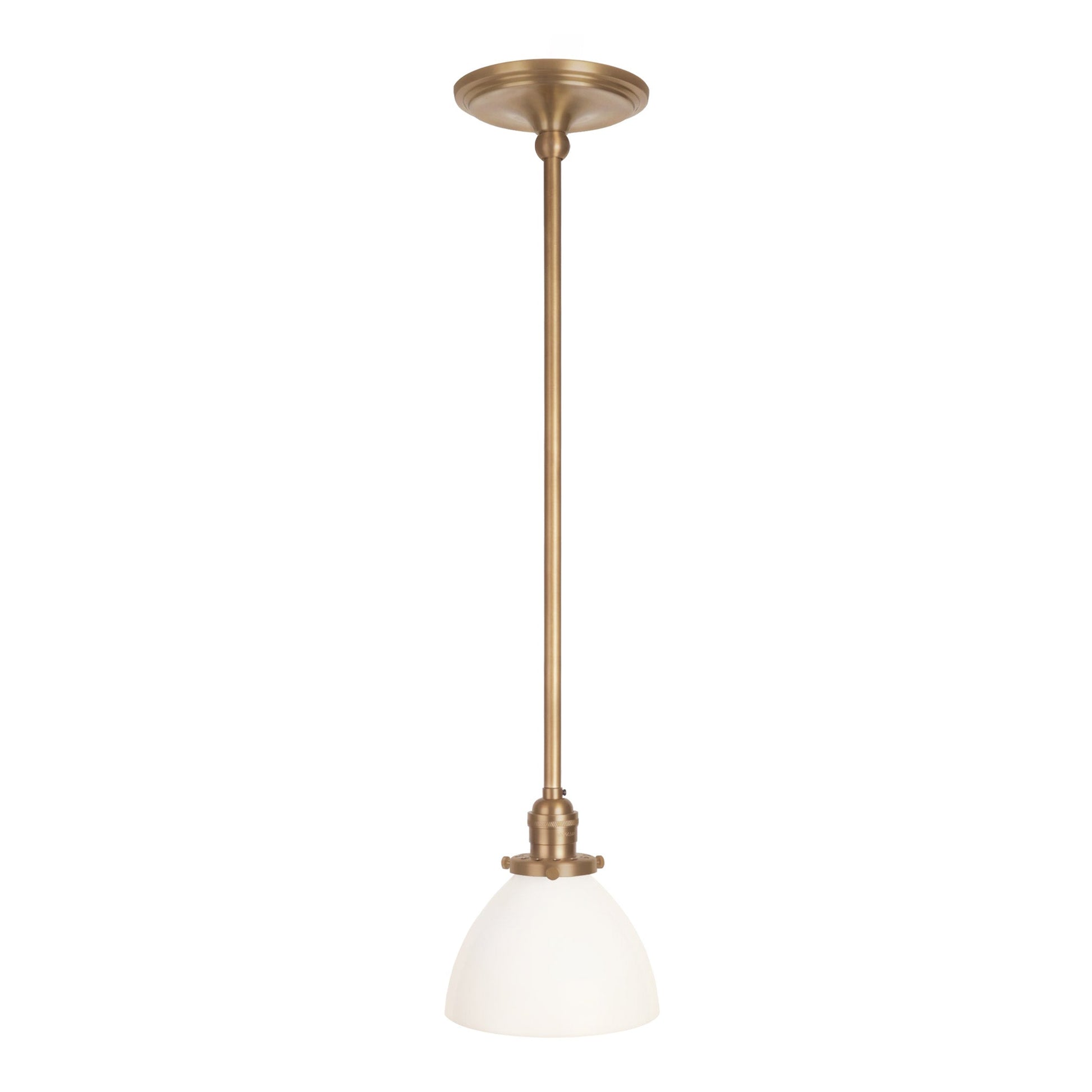 Grace Rod Pendant shown in Heirloom Brass