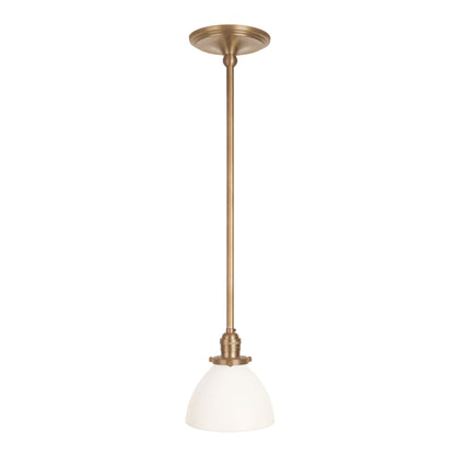 Grace Rod Pendant shown in Heirloom Brass