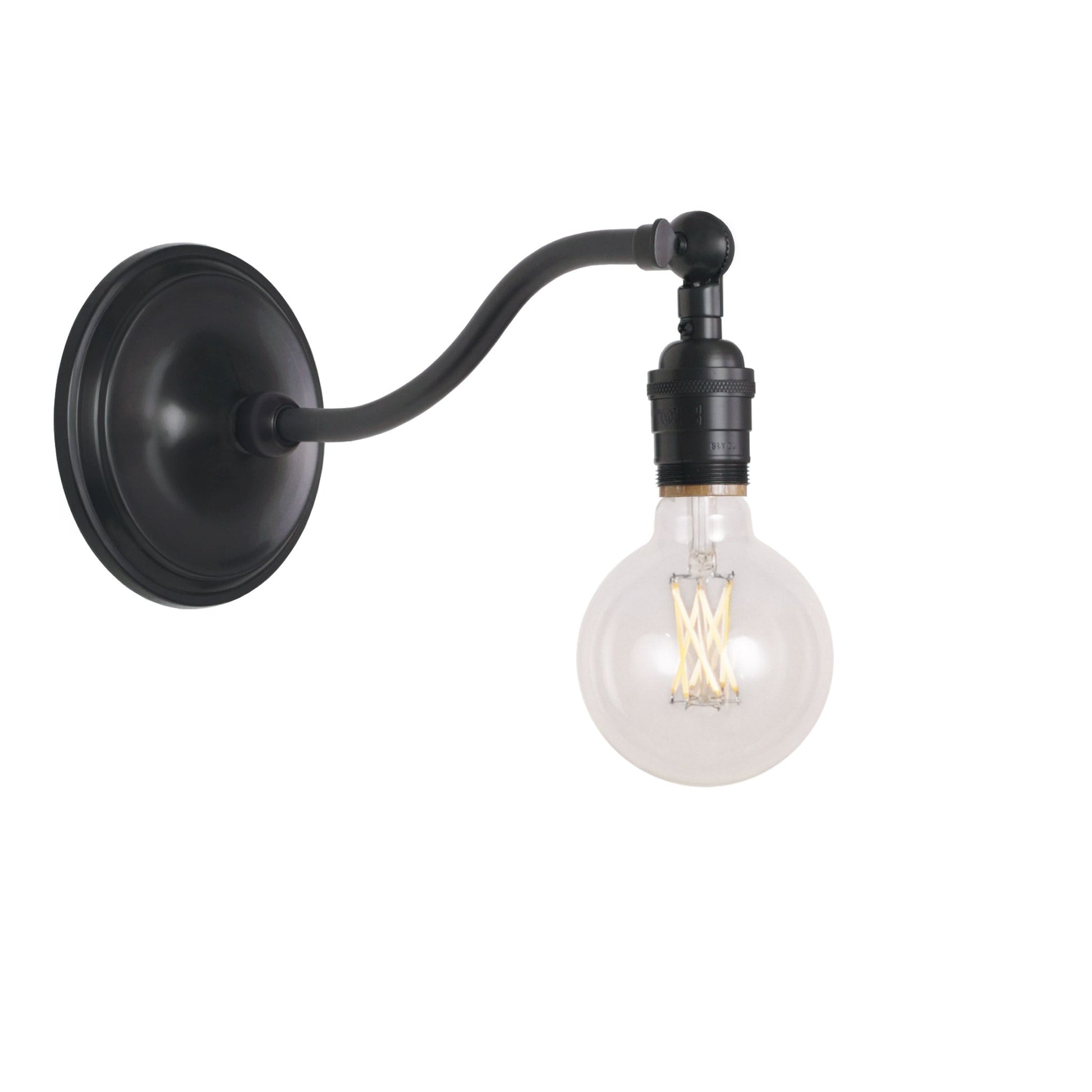 Grace Sconce shown in Graphite Patina with no shade