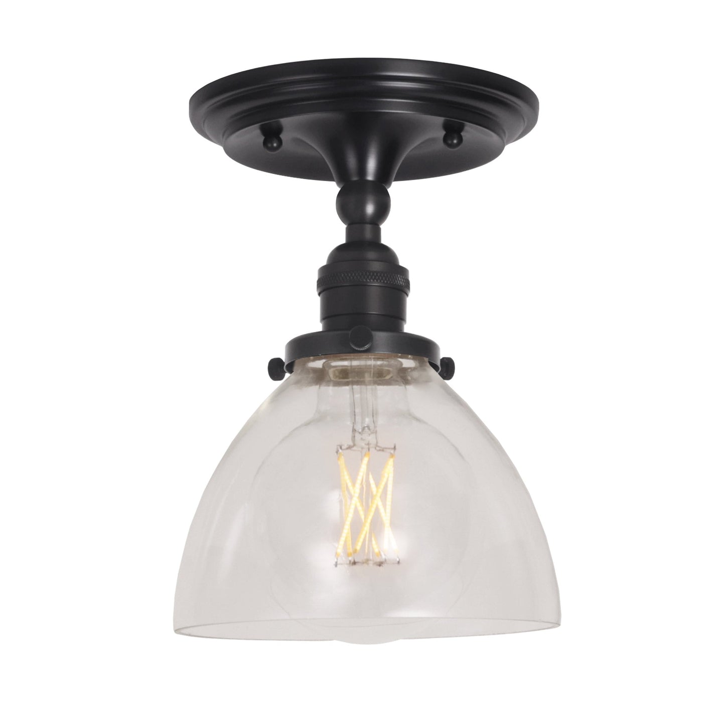 Grace Surface shown in Graphite Patina and a Clear Glass shade