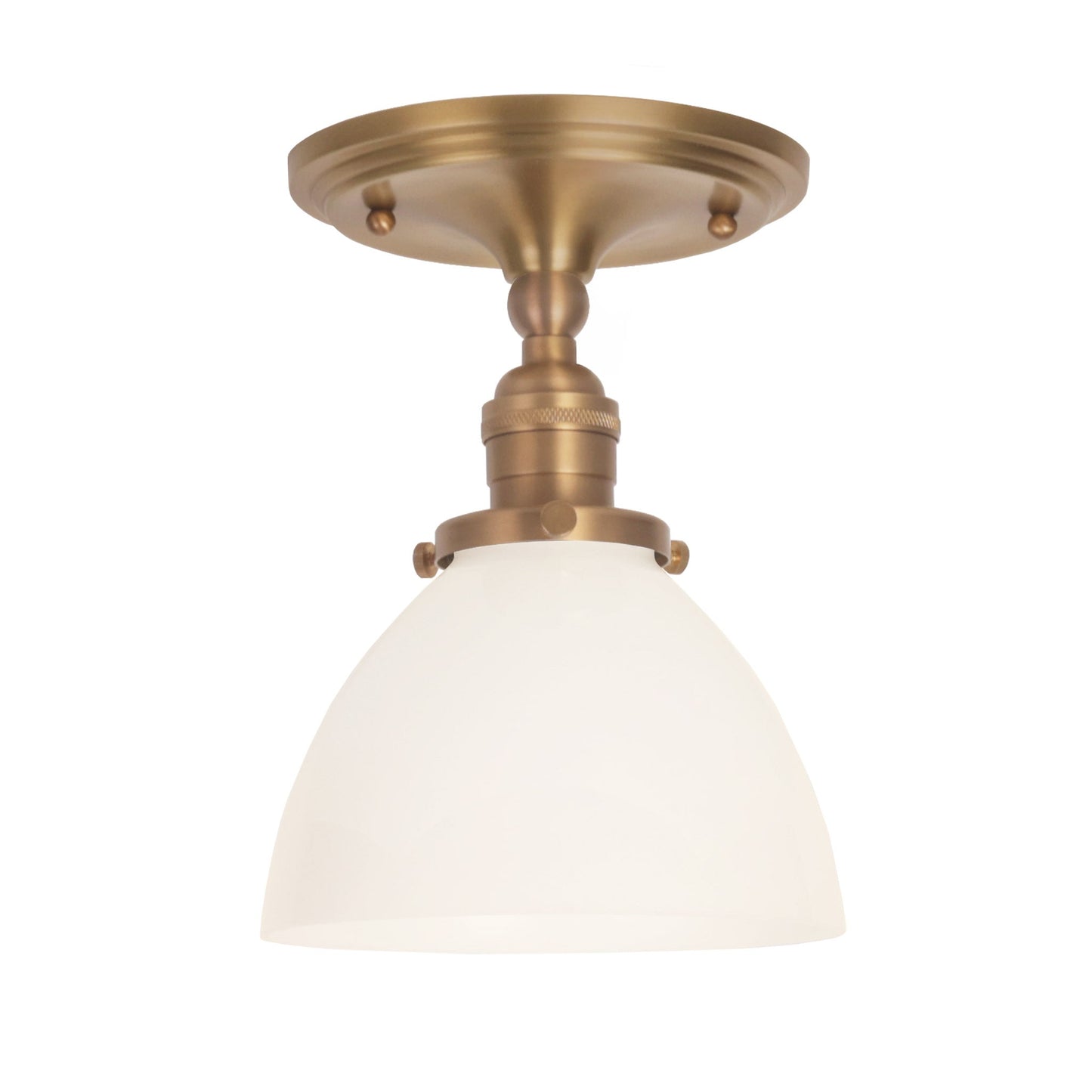 Grace Surface shown in Heirloom Brass with an Opal Glass shade