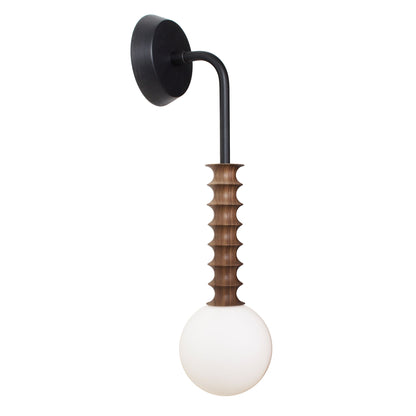 Joslyn shown in Walnut with Matte Black and a Black Stained canopy