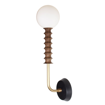 Joslyn shown in Walnut with Brass and a Black Stained canopy