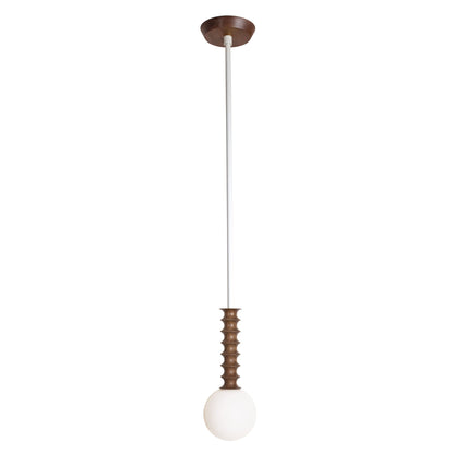Joslyn Pendant shown in Walnut with White.