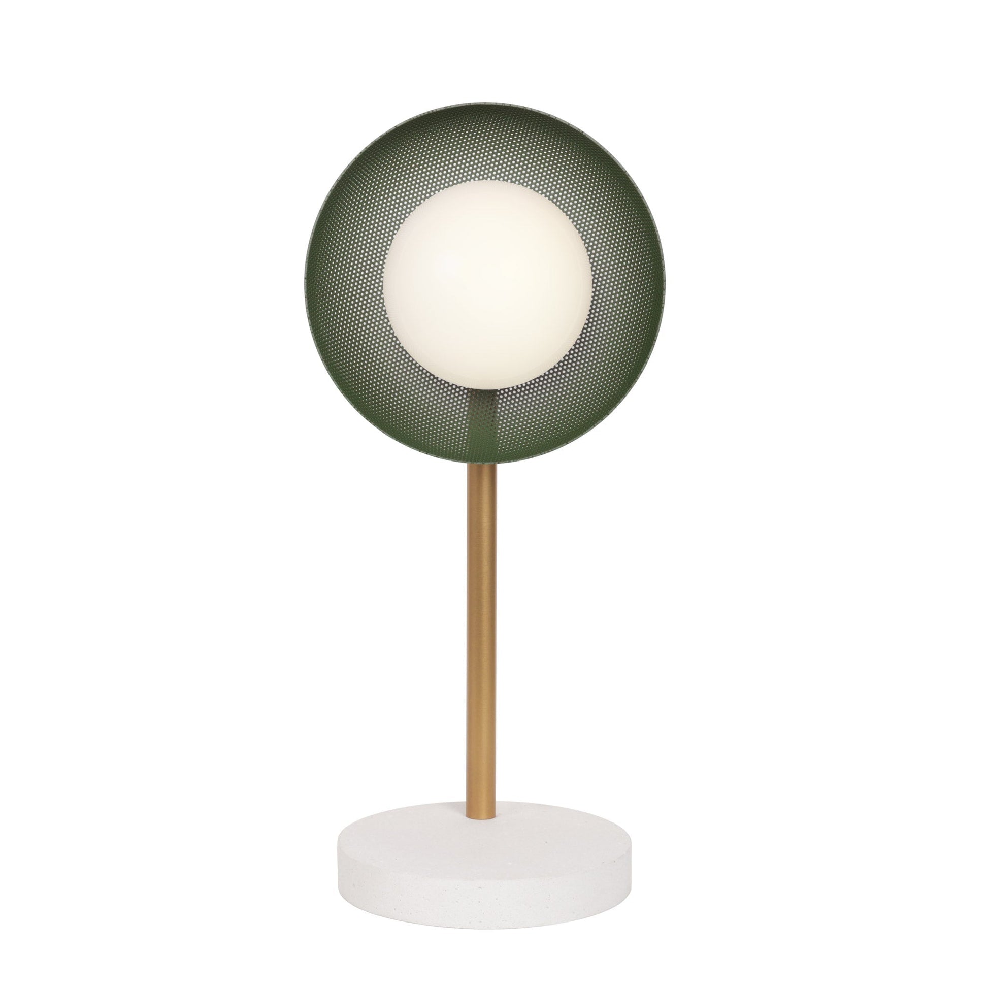 Lexi Lamp shown with a perforated Garden Green shade