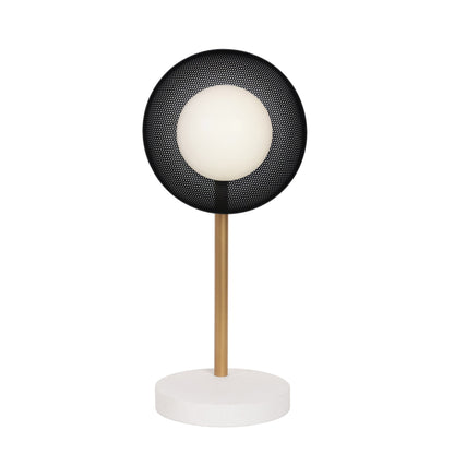 Lexi Lamp shown with a perforated Matte Black shade
