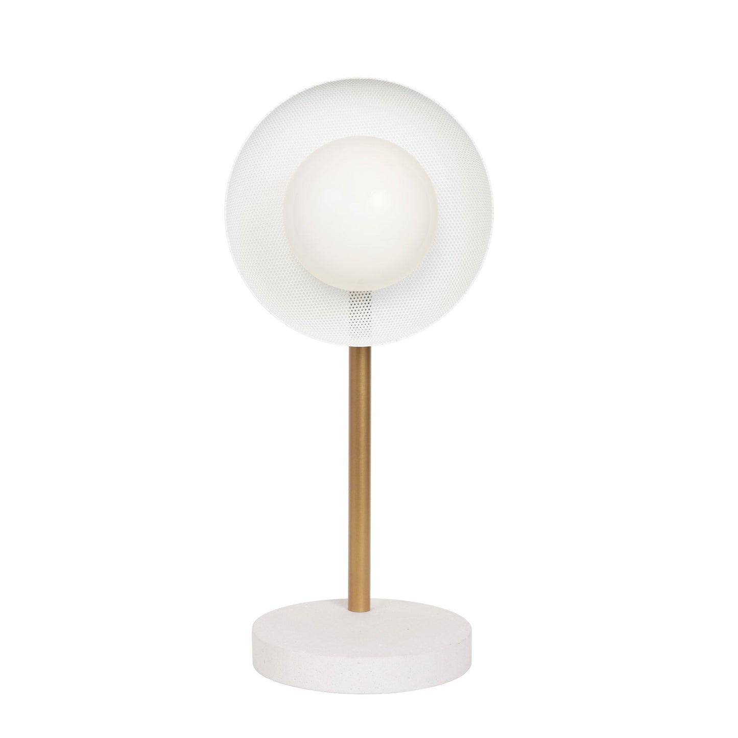 Lexi Lamp shown with a perforated White shade