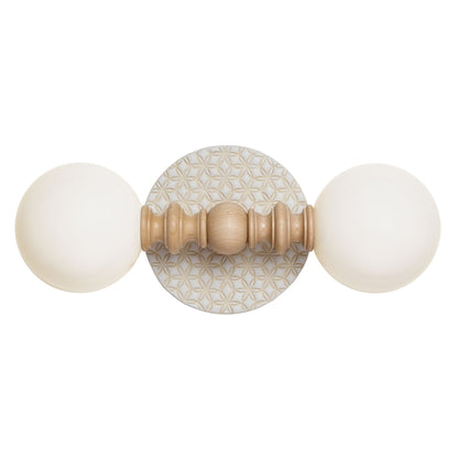 Lucy shown with Natural White and Cream Quilted ceramic canopy.