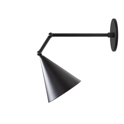 Petra Articulated shown in Matte Black with an 8" arm