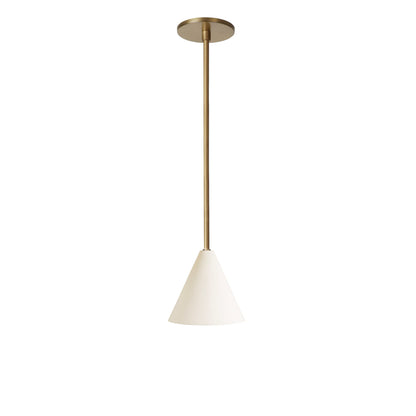 Petra Ceramic Pendant shown in Heirloom Brass