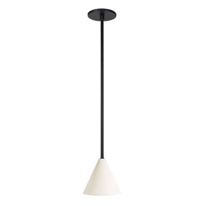 Petra Ceramic Pendant shown in Matte Black