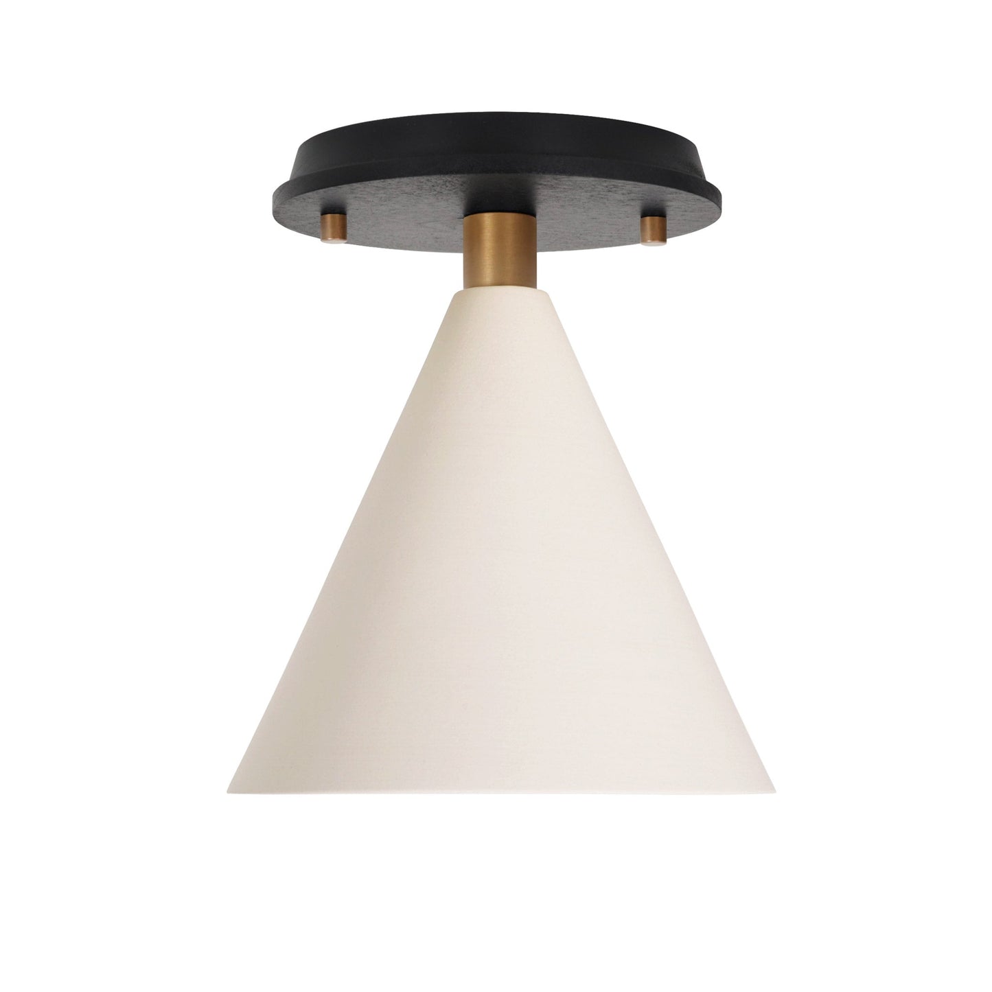 Petra Ceramic Surface shown in Heirloom Brass with a Black Stained Wood canopy