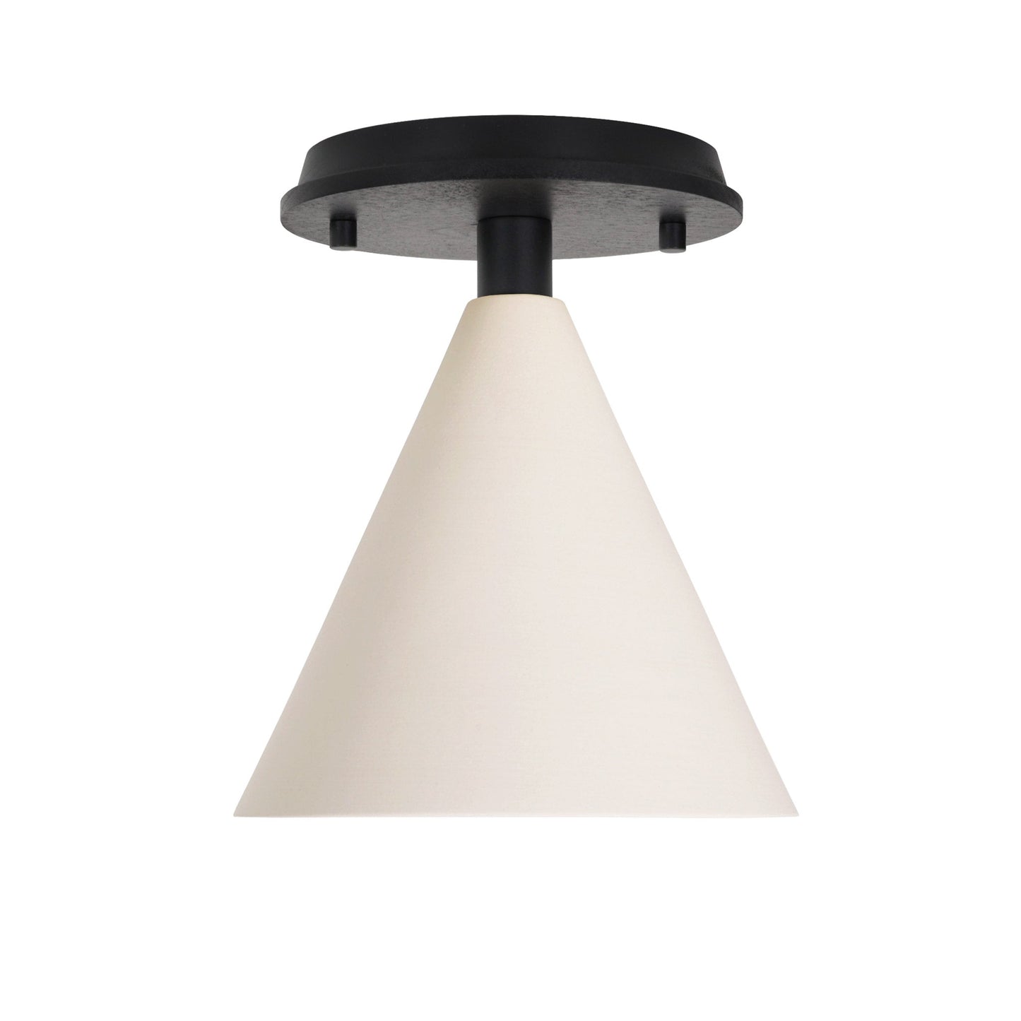 Petra Ceramic Surface shown in Matte Black with a Black Stained Wood canopy