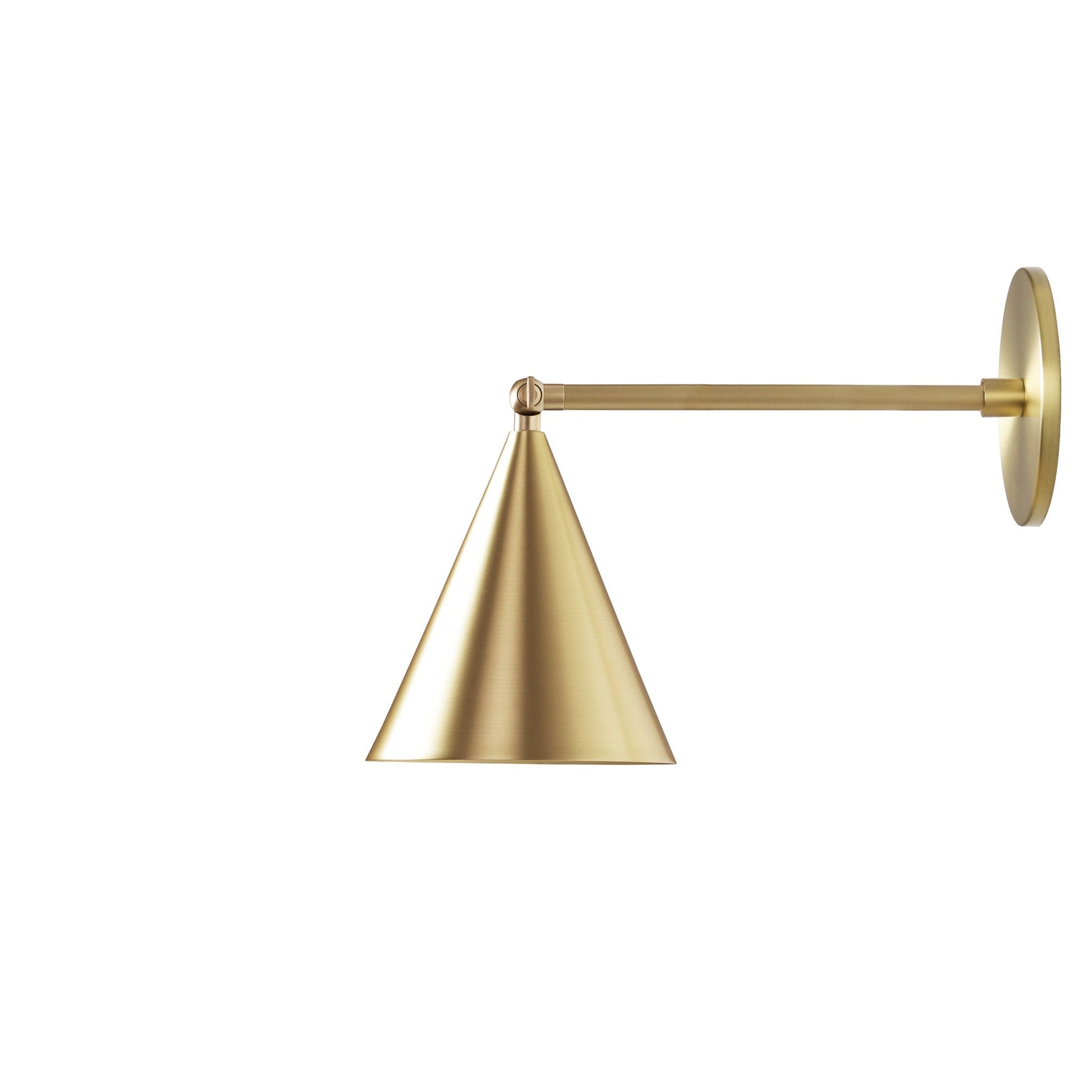 Petra Sconce shown in Brass with an 8" arm