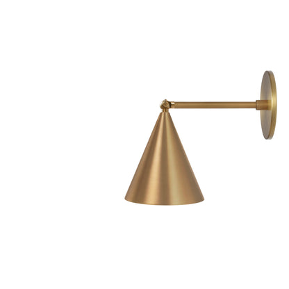 Petra Sconce shown in Heirloom Brass with a 6" arm