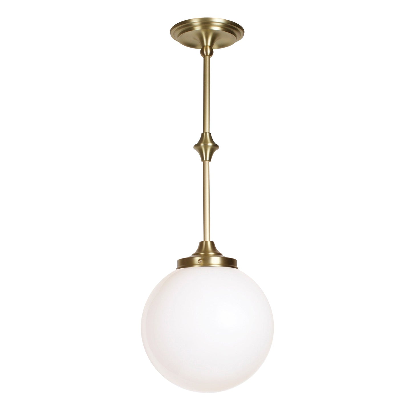Bijou Pendant 10" Globe shown in Brass