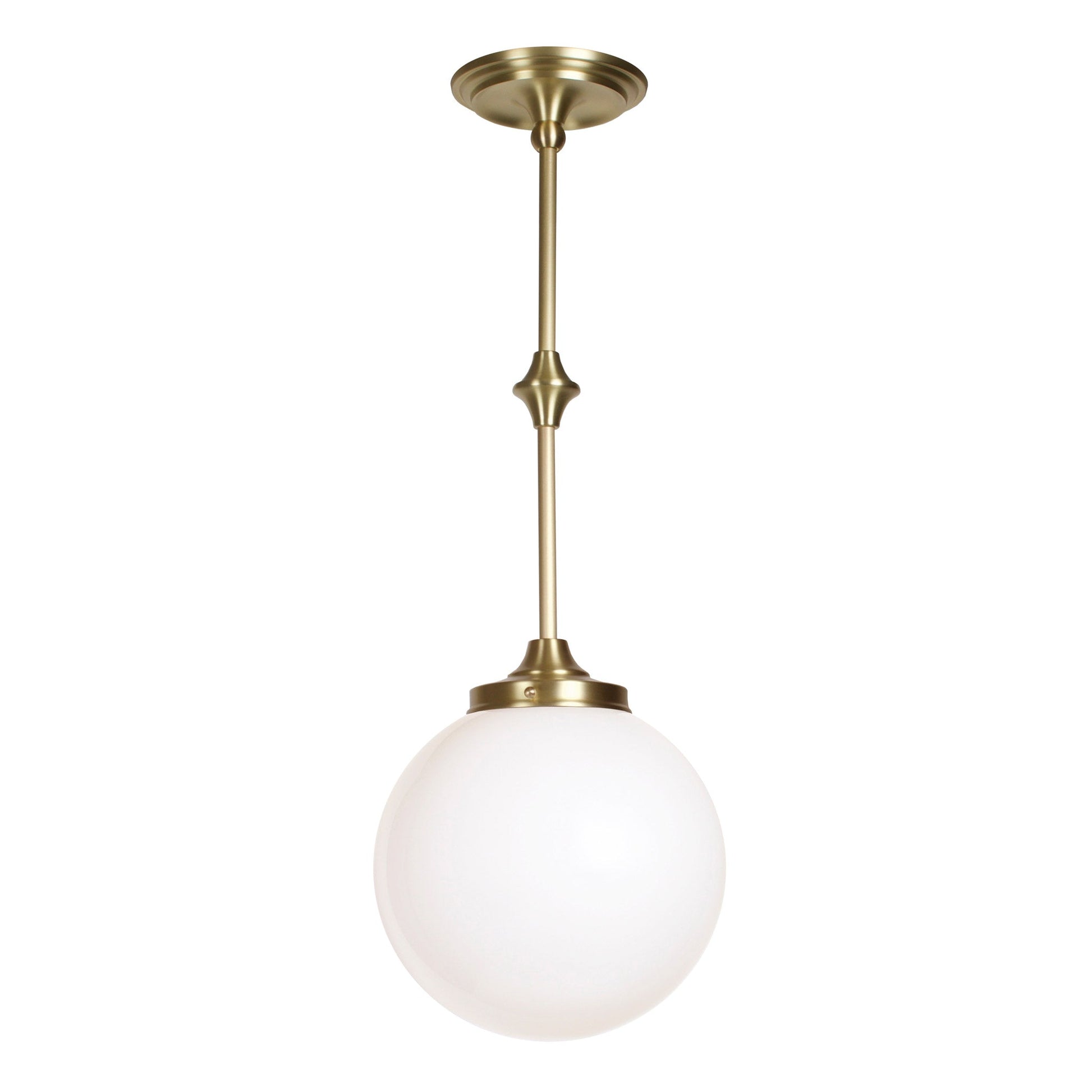 Bijou Pendant 10" Globe shown in Brass
