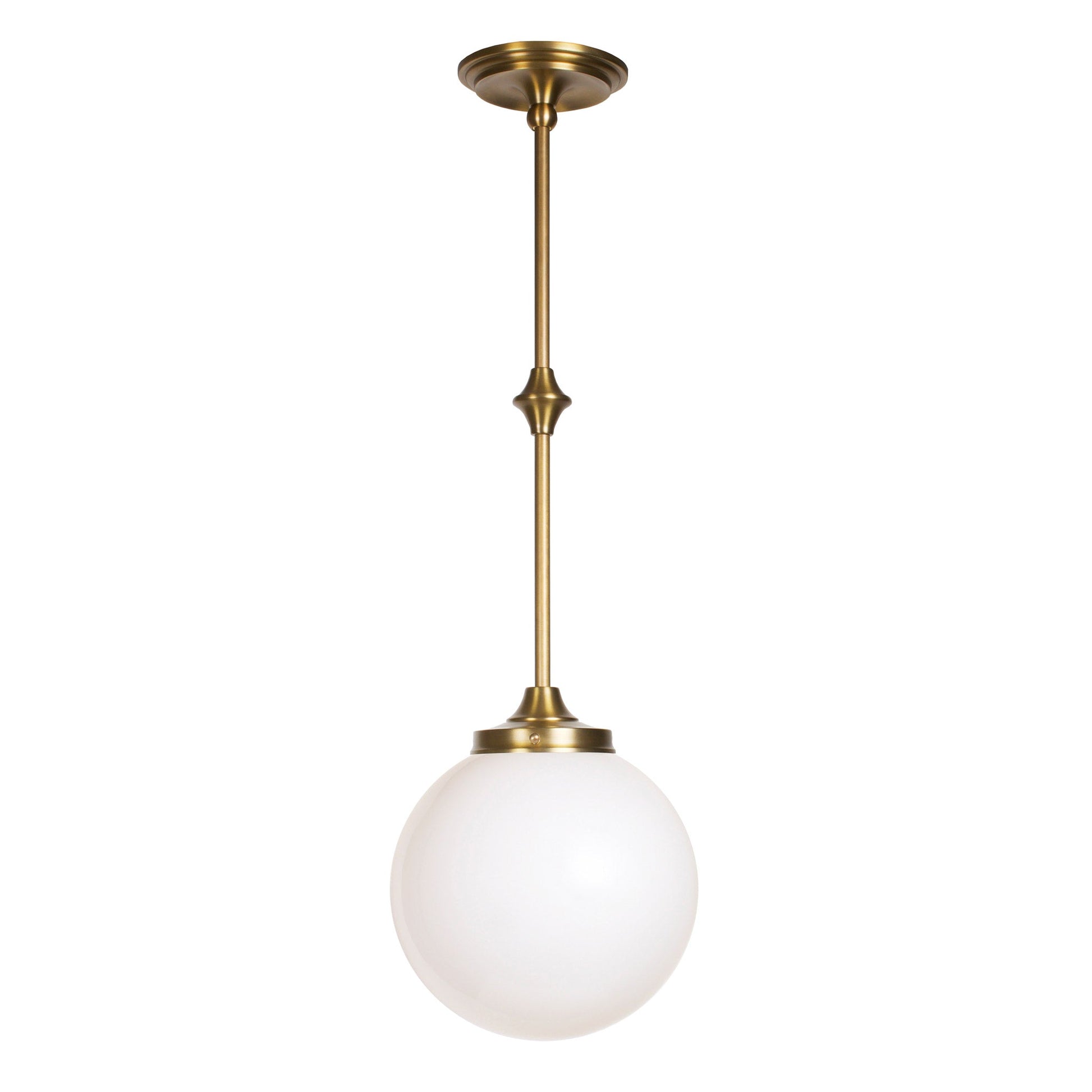 Bijou Pendant 10" Globe shown in Heirloom Brass