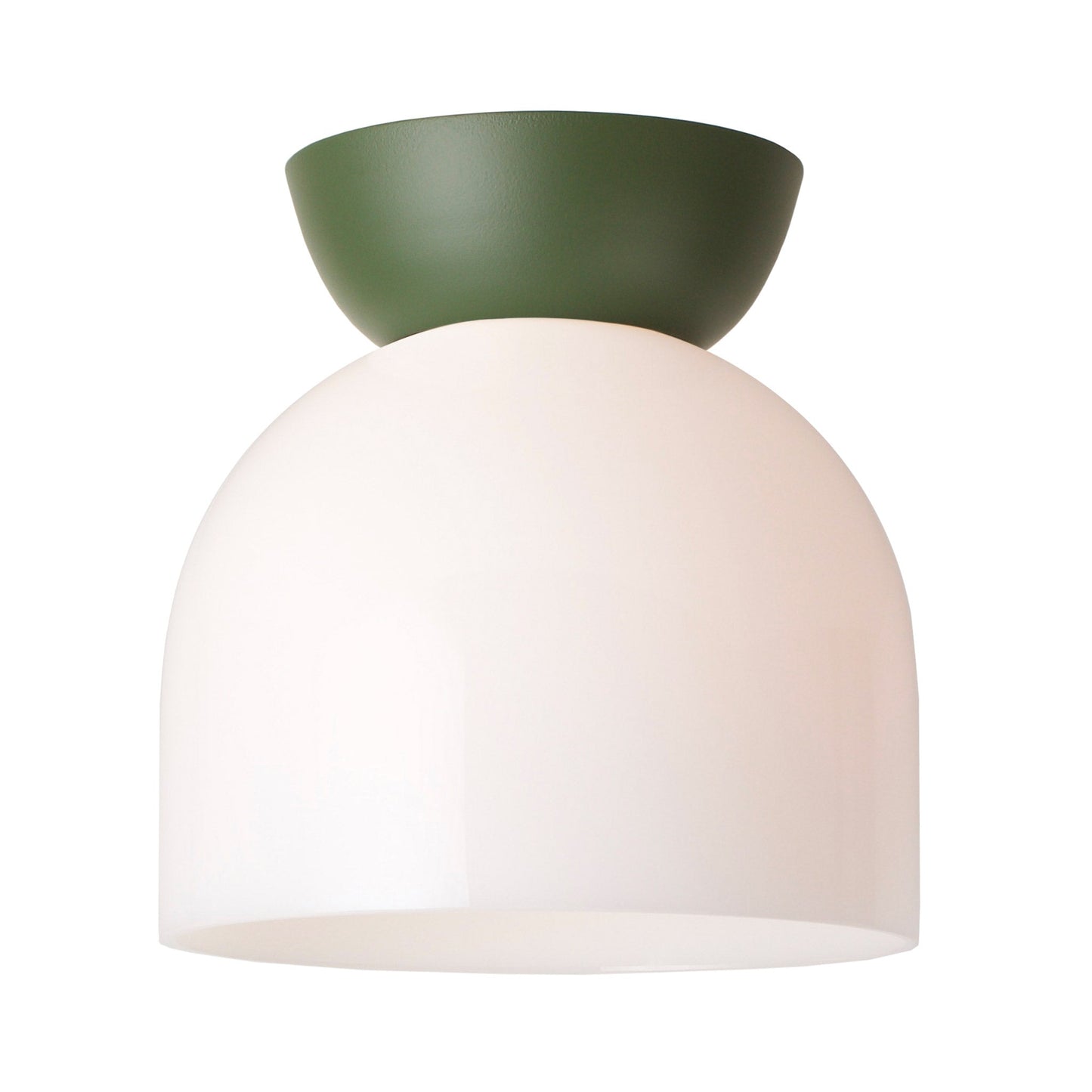 Glass Amélie Surface 8" shown with a Secret Garden Green canopy.