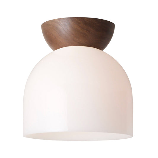 Glass Amélie Surface 8" shown with a Walnut wood canopy.