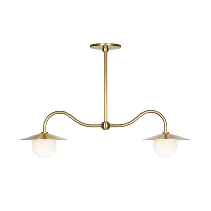 Marie Petite Double Pendant shown in Brass