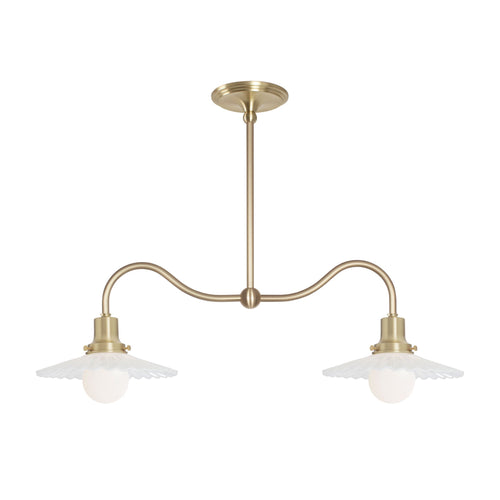 Marjorie Petite Double Pendant shown in Brass.