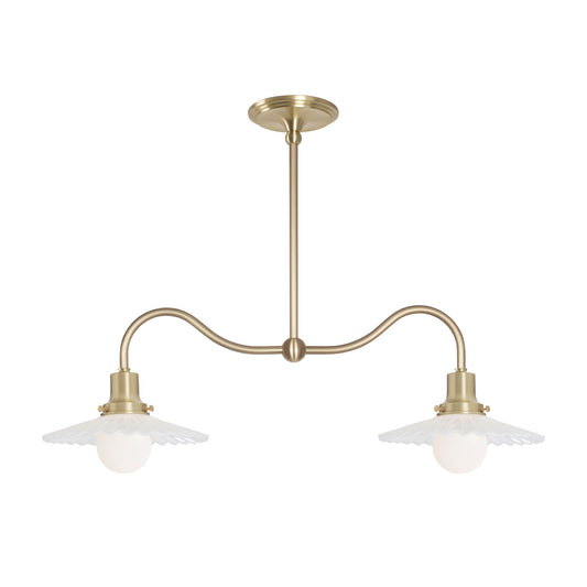 Marjorie Petite Double Pendant shown in Brass.