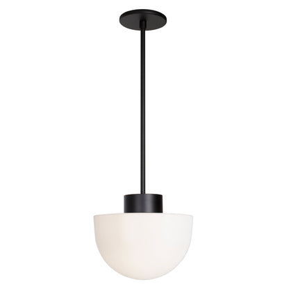 Anni Large Pendant shown with a Matte Black rod and canopy and Matte Black accent finish.