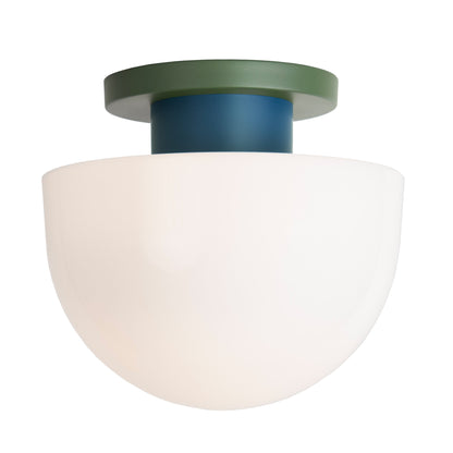 Anni Large shown with a Secret Garden Green canopy and Ocean Blue accent finish.