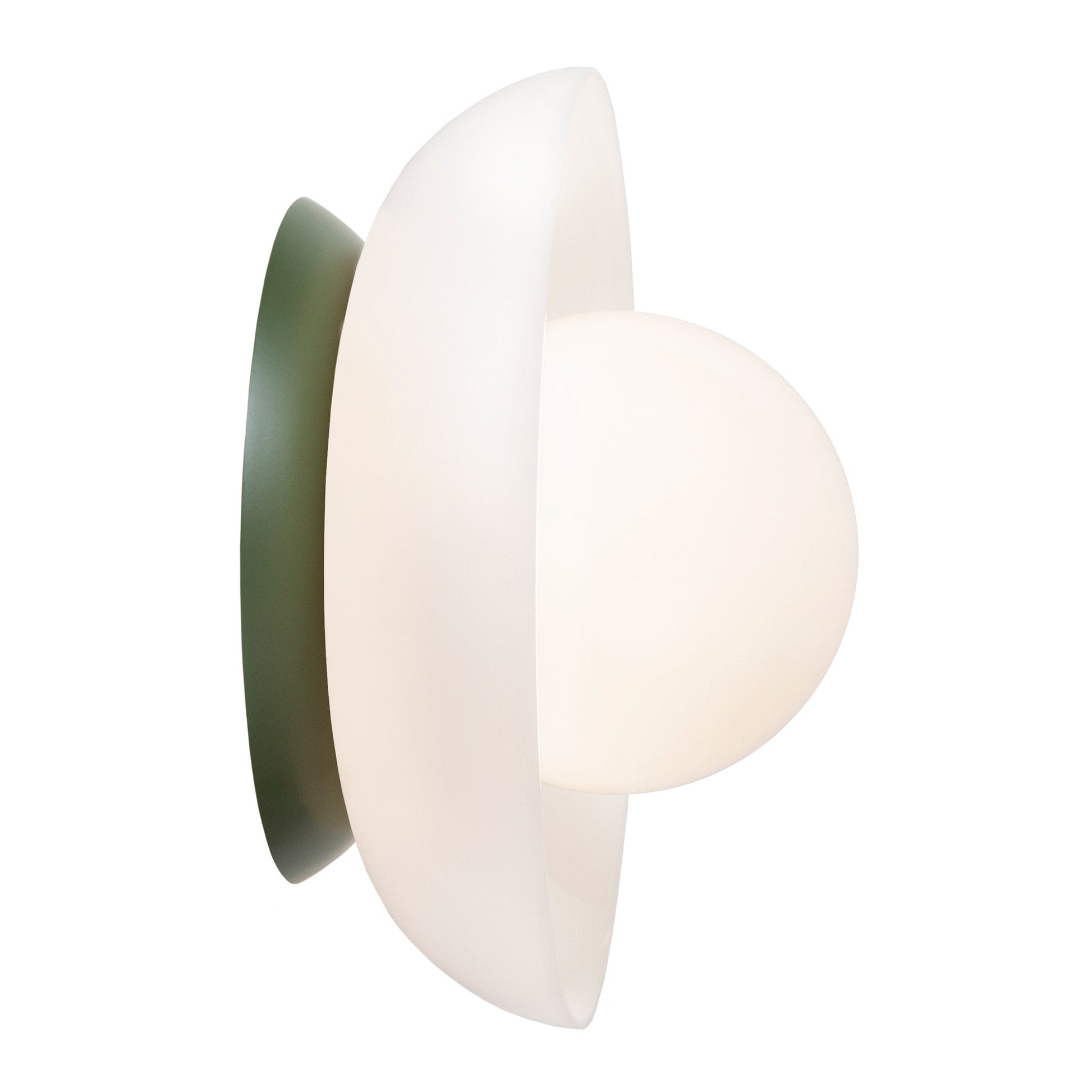 Glass Lexi Large 6" globe shown in Secret Garden Green.