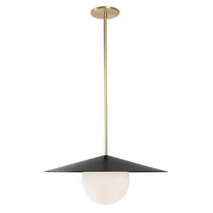 Marie Majeure Pendant shown in Matte Black with Brass