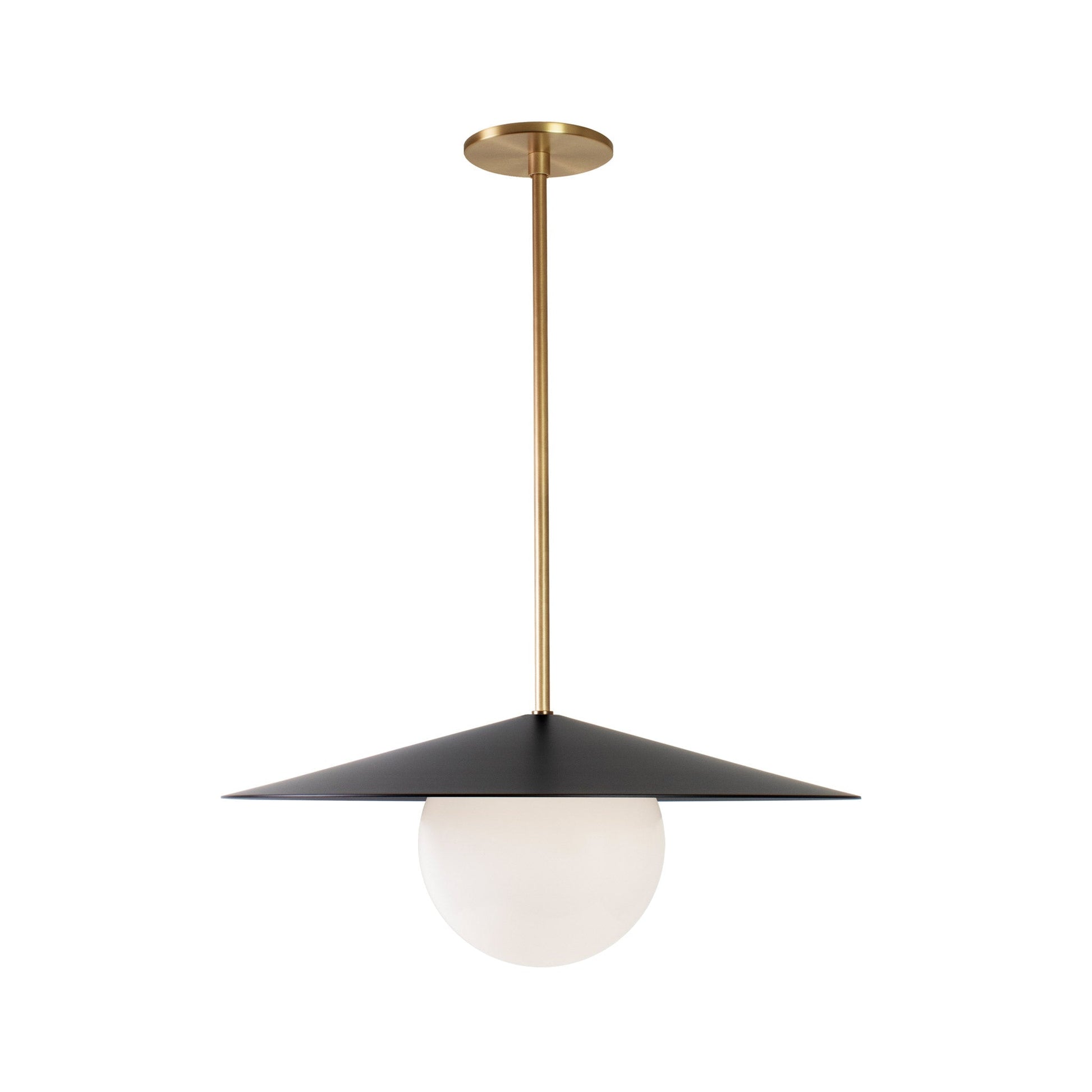 Marie Majeure Pendant shown in Matte Black with Heirloom Brass