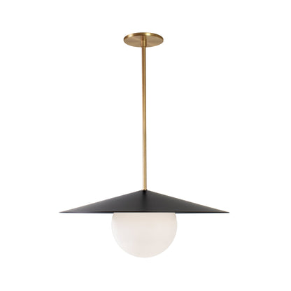 Marie Majeure Pendant shown in Matte Black with Heirloom Brass