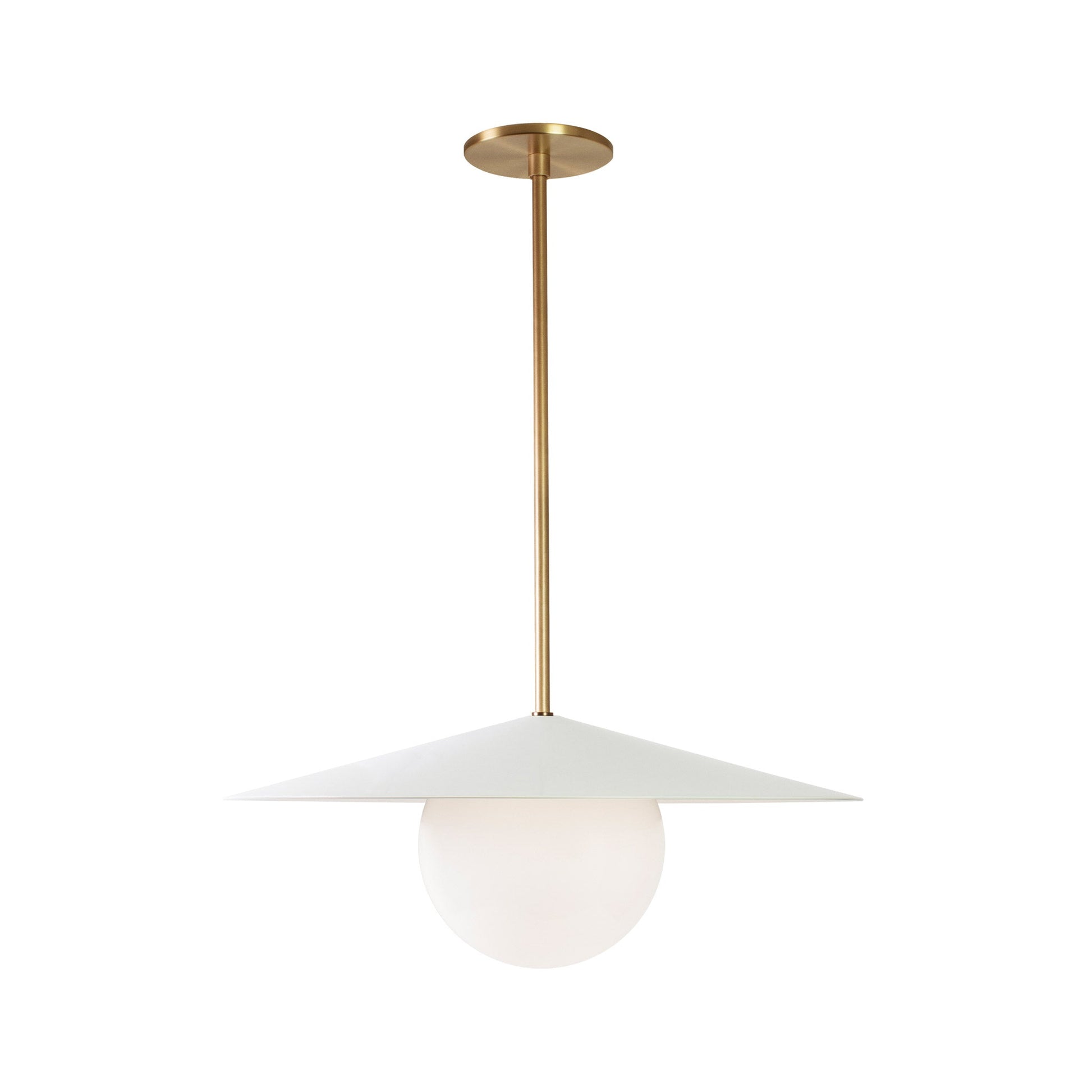 Marie Majeure Pendant shown in White with Heirloom Brass